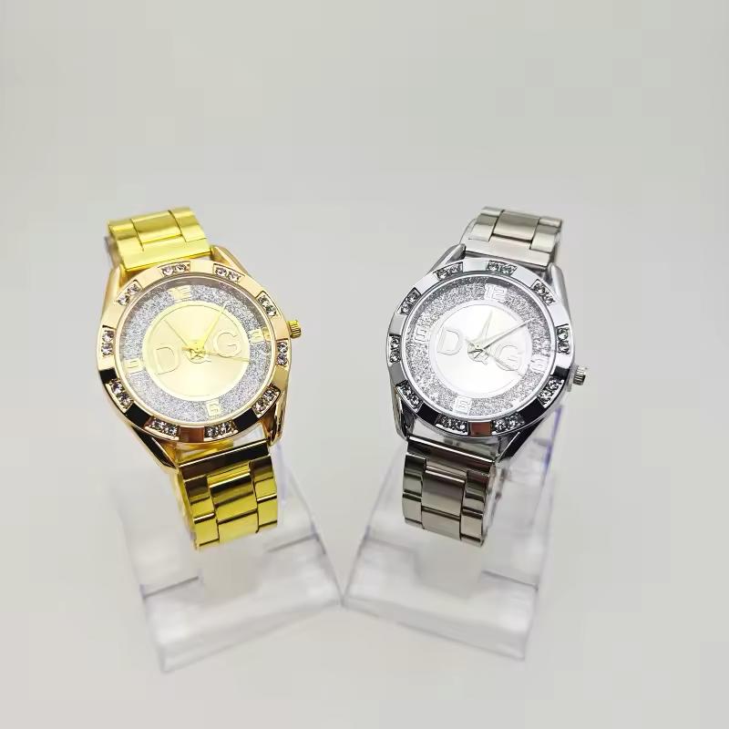 DQG Crystal Quartz Women’s Watch – Gold & Silver Stainless Steel | Free Shipping