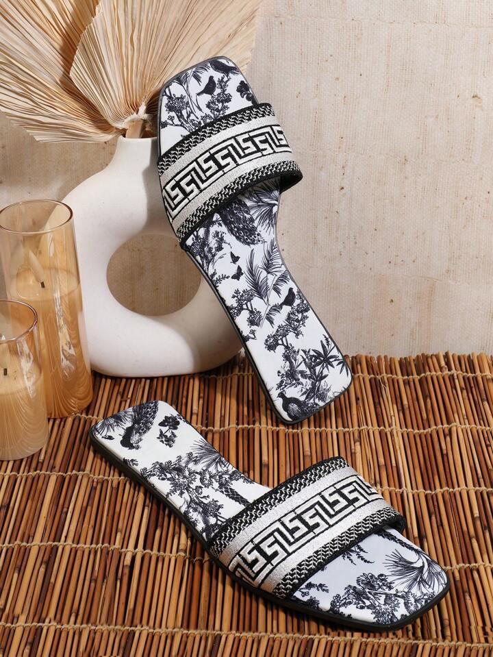 Embroidered Flat Sandals for Women – Comfortable Vacation-Ready Summer Shoes | Free Shipping