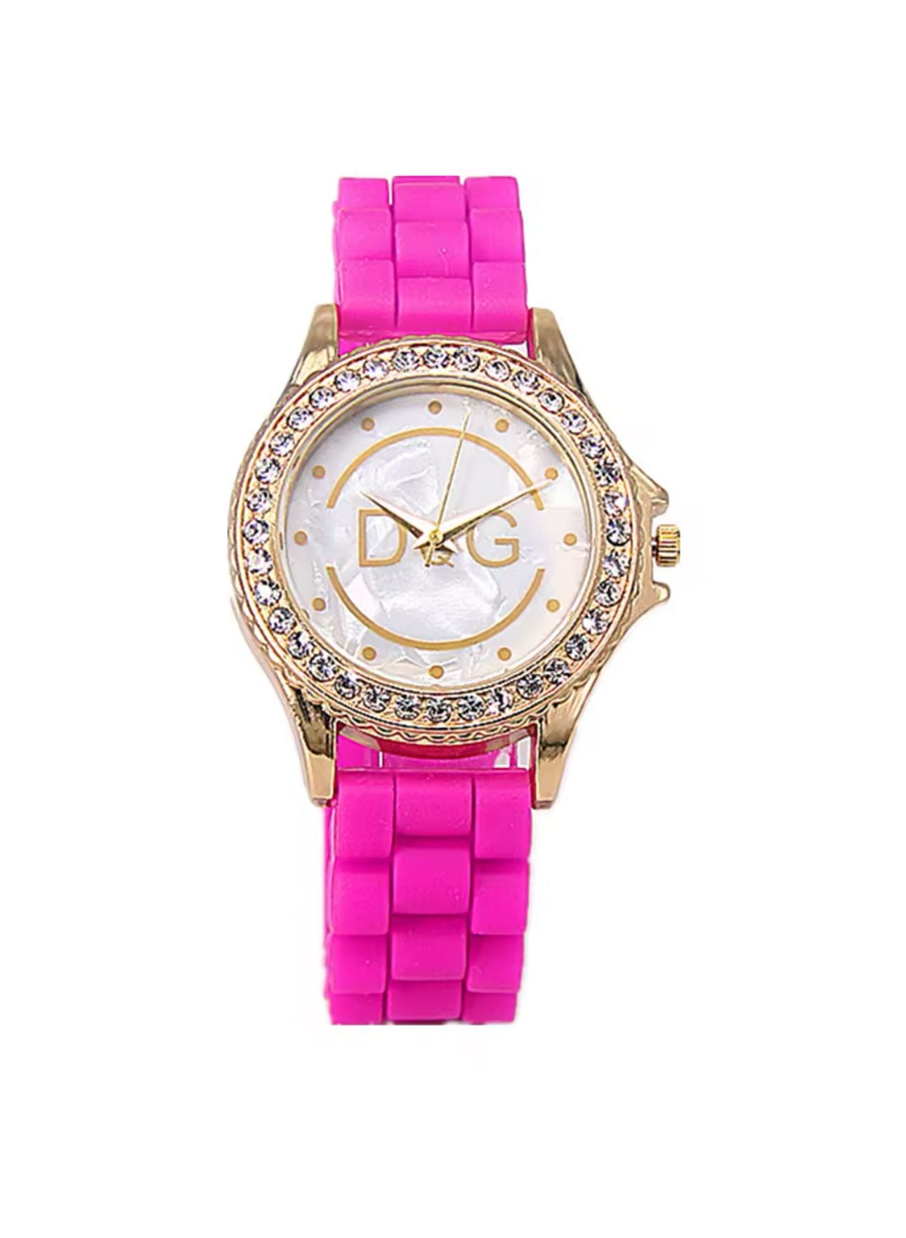 Elegant DQG Women’s Watch – Diamond Quartz, Silicone Strap | Free Shipping