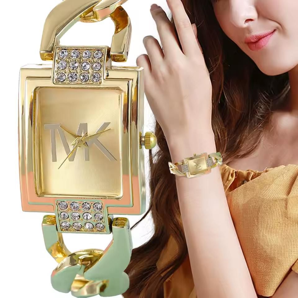 UTHAI Women’s Luxury Square Watch – Stainless Steel Bracelet, Quartz | Free Shipping