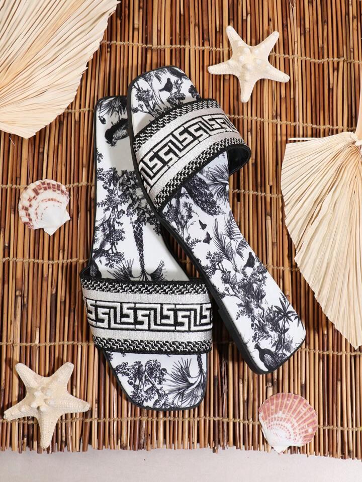 Embroidered Flat Sandals for Women – Comfortable Vacation-Ready Summer Shoes | Free Shipping